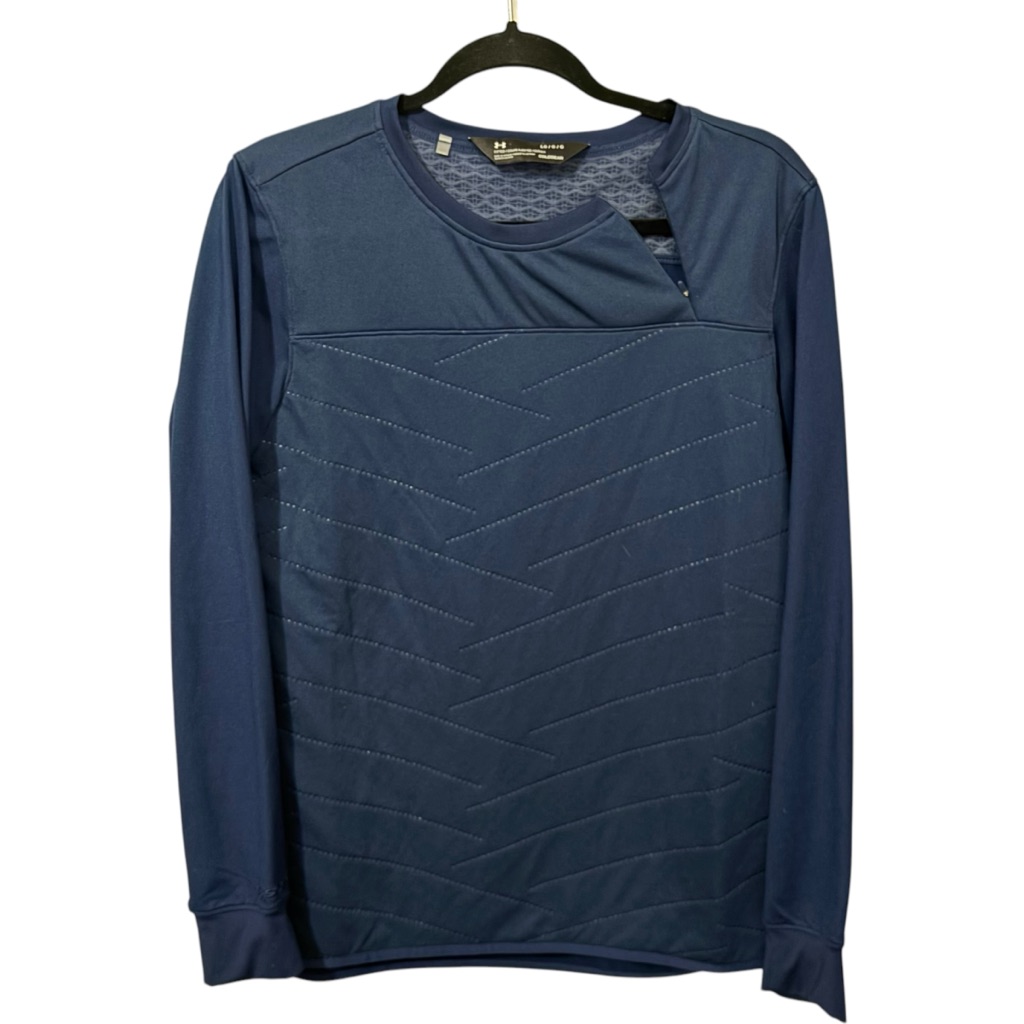 Under Armour Blue Long Sleeve Jacket With Unique Shoulder Detail Quilted